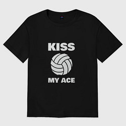 Футболка оверсайз мужская Kiss - My Ace, цвет: черный