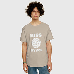 Футболка оверсайз мужская Kiss - My Ace, цвет: миндальный — фото 2