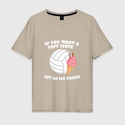 Мужская футболка оверсайз Ice Cream Volleyball