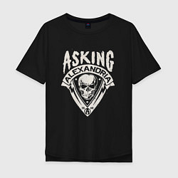 Футболка оверсайз мужская Asking Alexandria рок группа, цвет: черный
