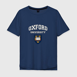 Футболка оверсайз мужская Эмблема University of Oxford, цвет: тёмно-синий
