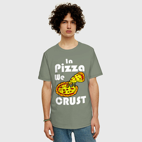 Мужская футболка оверсайз В пицце мы делаем корочки / Авокадо – фото 3