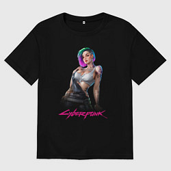 Футболка оверсайз мужская Sexy Judy Cyberpunk 18, цвет: черный