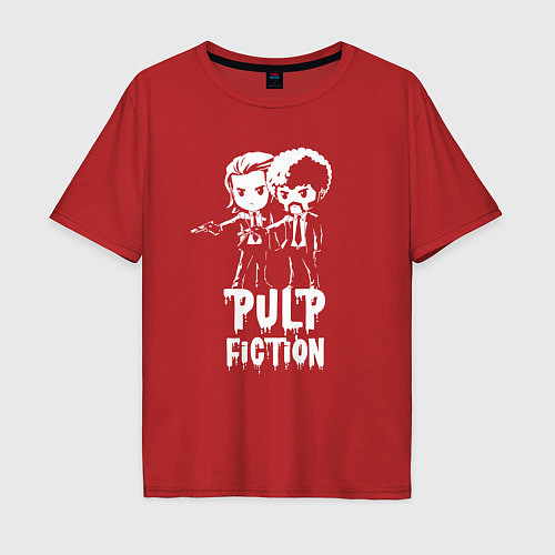 Мужская футболка оверсайз Pulp Fiction Hype / Красный – фото 1