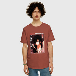 Футболка оверсайз мужская Сказка о хвосте феи, Зереф, цвет: кирпичный — фото 2