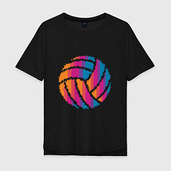 Футболка оверсайз мужская Ball Volleyball, цвет: черный