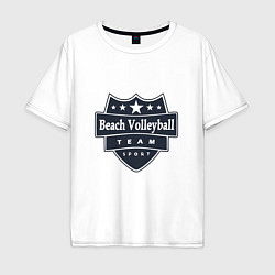 Футболка оверсайз мужская Beach Volleyball Team, цвет: белый