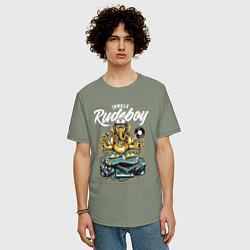 Футболка оверсайз мужская Rudeboy, цвет: авокадо — фото 2