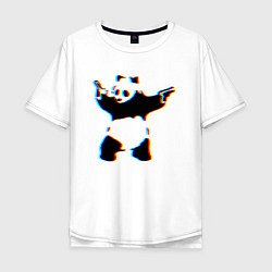 Мужская футболка оверсайз Banksy Panda with guns - Бэнкси