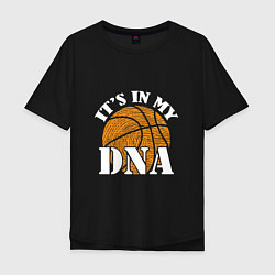 Футболка оверсайз мужская ДНК Баскетбол, цвет: черный