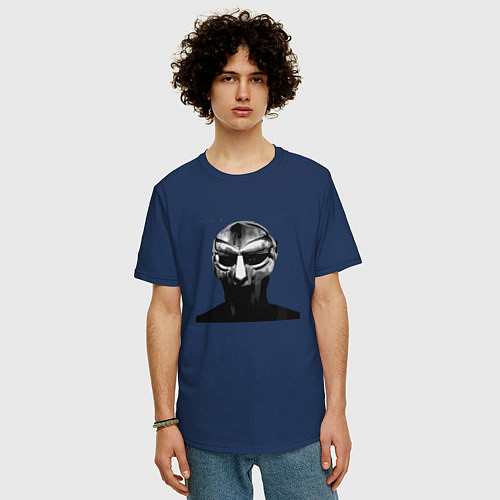 Мужская футболка оверсайз Madvillainy / Тёмно-синий – фото 3