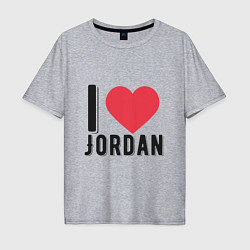 Футболка оверсайз мужская I Love Jordan, цвет: меланж