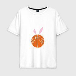 Футболка оверсайз мужская Basketball Bunny, цвет: белый