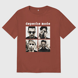 Футболка оверсайз мужская DEPECHE MODE ДЕПЕШ МОД, цвет: кирпичный
