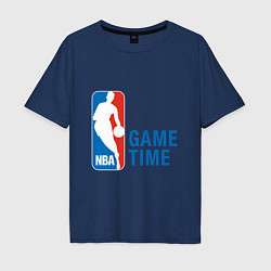 Футболка оверсайз мужская NBA Game Time, цвет: тёмно-синий