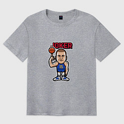 Футболка оверсайз мужская Nikola Jokic, цвет: меланж