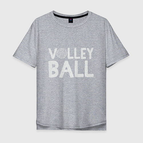 Мужская футболка оверсайз Спорт Волейбол / Меланж – фото 1