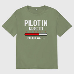 Футболка оверсайз мужская Pilot In Progress, цвет: авокадо