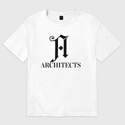 Футболка оверсайз мужская Architects epitaph, цвет: белый