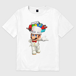 Футболка оверсайз мужская Super Mario Odyssey Nintendo, цвет: белый