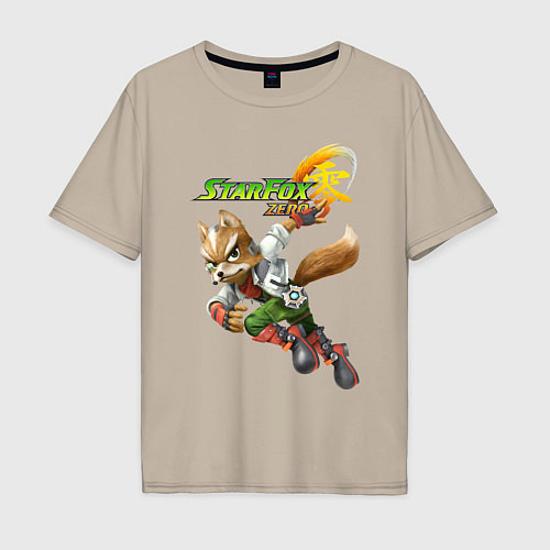 Мужская футболка оверсайз Star Fox Zero Nintendo Video game / Миндальный – фото 1