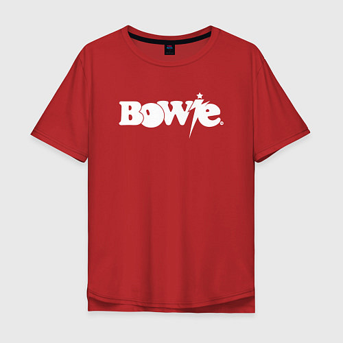 Мужская футболка оверсайз David bowie songs / Красный – фото 1