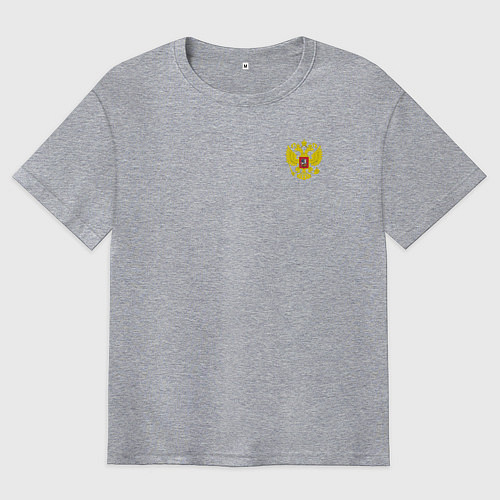 Мужская футболка оверсайз Герб / Меланж – фото 1