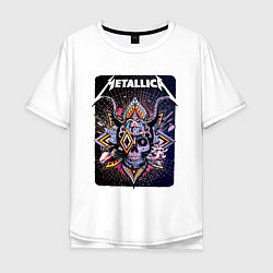 Мужская футболка оверсайз Metallica Playbill Art skull