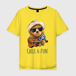 Футболка оверсайз мужская CHILL & FUN, цвет: желтый