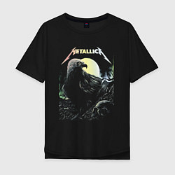 Футболка оверсайз мужская Metallica Raven & Skull, цвет: черный