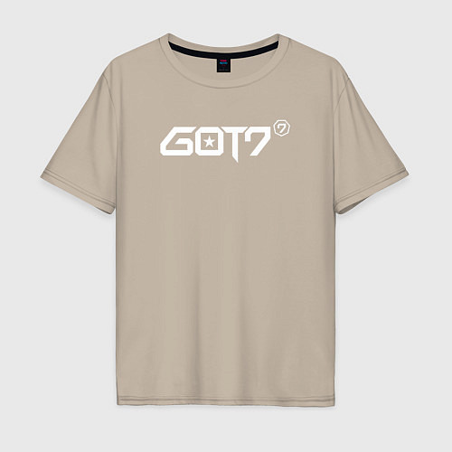 Мужская футболка оверсайз Got7 jinyoung / Миндальный – фото 1