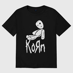 Футболка оверсайз мужская Korn КоРн, цвет: черный
