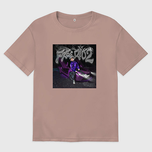 Мужская футболка оверсайз OG BUDA FREERIO2 / Пыльно-розовый – фото 1