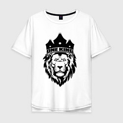 Футболка оверсайз мужская Lion one king, цвет: белый