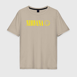 Мужская футболка оверсайз Nirvana logo