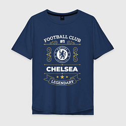 Футболка оверсайз мужская Chelsea FC 1, цвет: тёмно-синий