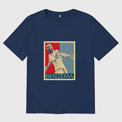 Футболка оверсайз мужская Madrid - Benzema, цвет: тёмно-синий