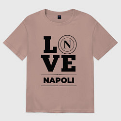 Футболка оверсайз мужская Napoli Love Классика, цвет: пыльно-розовый