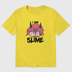 Футболка оверсайз мужская Я слизь, цвет: желтый