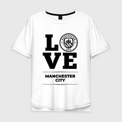 Футболка оверсайз мужская Manchester City Love Классика, цвет: белый