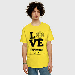Футболка оверсайз мужская Leicester City Love Классика, цвет: желтый — фото 2