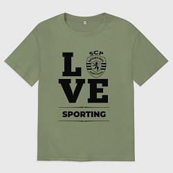 Футболка оверсайз мужская Sporting Love Классика, цвет: авокадо