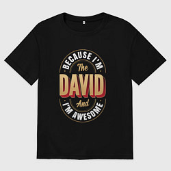 Футболка оверсайз мужская David Классный, цвет: черный