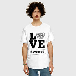 Футболка оверсайз мужская Bayer 04 Love Классика, цвет: белый — фото 2