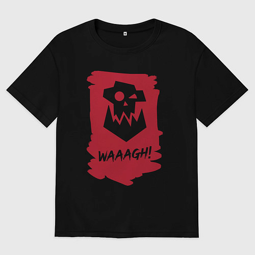 Мужская футболка оверсайз Орочий Вааагх! Горка и Морка / Черный – фото 1