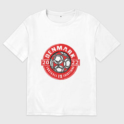 Футболка оверсайз мужская Denmark 2022, цвет: белый