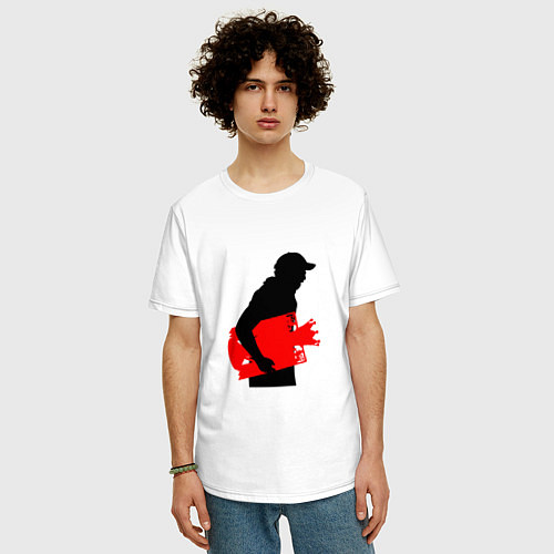 Мужская футболка оверсайз Klopp - Winner / Белый – фото 3