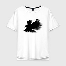 Футболка оверсайз мужская Орел из дыма, цвет: белый