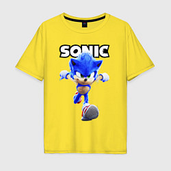 Футболка оверсайз мужская Sonic the Hedgehog 2, цвет: желтый