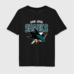 Футболка оверсайз мужская SAN JOSE SHARKS NHL, цвет: черный